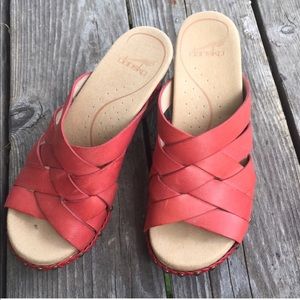 Red Dansko Heel Sandals